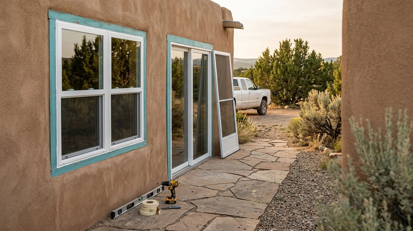 Newly installed double pane window on a home in the Four Corners area